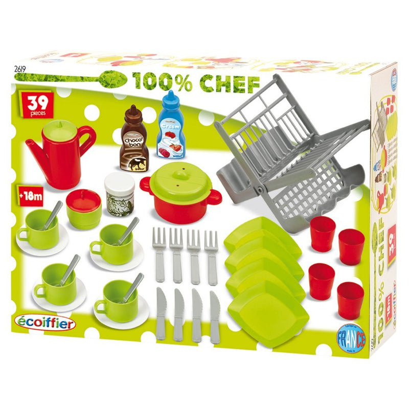 Load image into Gallery viewer, Ecoiffier 100% Chef Servies 39 delig
