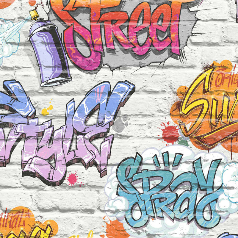 Load image into Gallery viewer, Dutch wallcoverings behang graffiti meerkleurig l179-05
