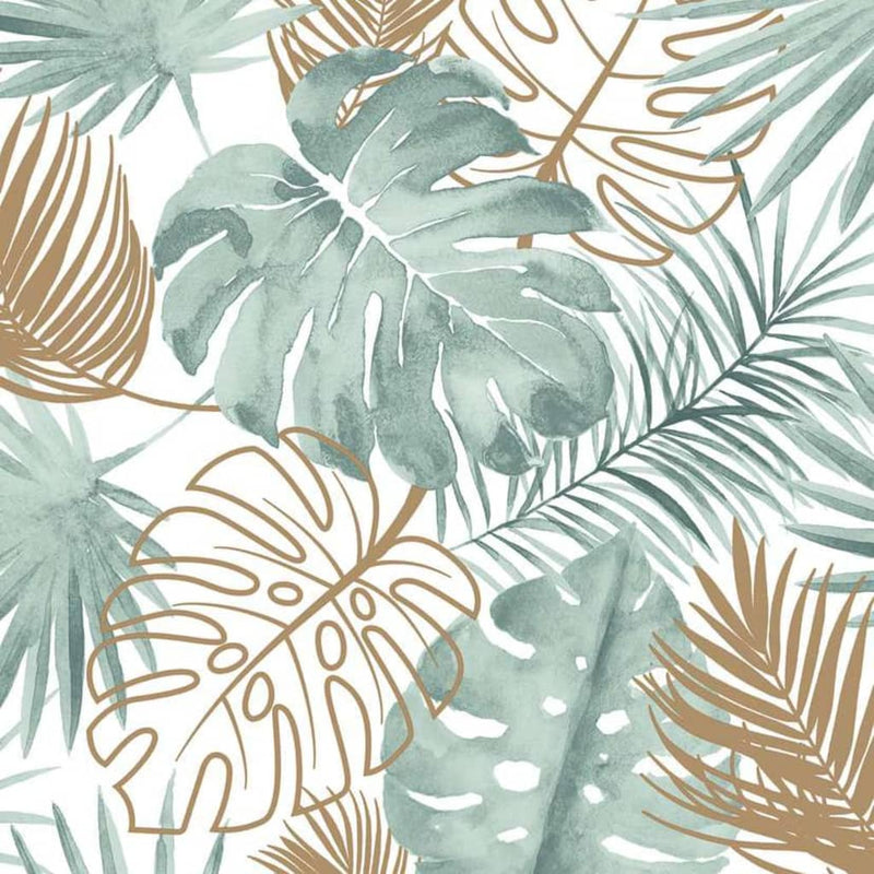 Load image into Gallery viewer, Dutch wallcoverings behang monstera bladeren groen
