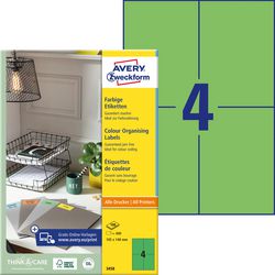 Etiketten avery universal groen 100 stuks