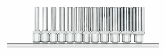 Gedore dopsleutelset 1 4” | 6-kt | + rail | 12-dlg - 3300021