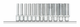 Gedore dopsleutelset 1 4” | 6-kt | + rail | 12-dlg - 3300021