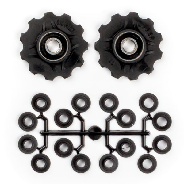 derailleur wheels 11 teeth 7-11V black 2 pieces