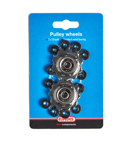 derailleur wheels 10 teeth 8S black 2 pieces