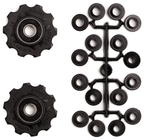 derailleur wheels 10 teeth 8S black 2 pieces