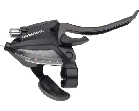 Shifter with brake lever 7 speed Shimano ST-EF500-4 (front right) 4 fingers - black