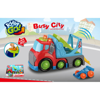 Load image into Gallery viewer, Kiddygo kiddy go auto transporter met licht en geluid 19,5 cm
