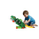 No brand kiddygo transporter dino speelgoed met 2 diecast auto's en racebaan.