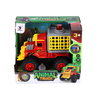 Load image into Gallery viewer, No brand truck met dino in kooi met licht en geluid 17 cm | 2 stuks
