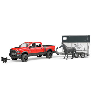 Load image into Gallery viewer, Bruder | 2501 ram 25 | power wagon | met paardenaanhanger en 1 paard
