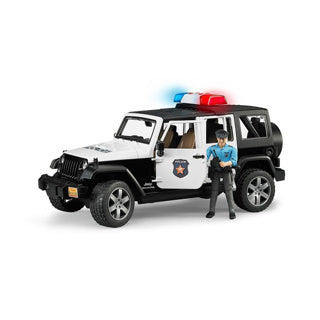 Load image into Gallery viewer, Bruder auto jeep politie wrangler rubicon unlimited licht en geluid
