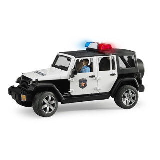 Load image into Gallery viewer, Bruder auto jeep politie wrangler rubicon unlimited licht en geluid

