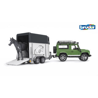 Bruder 2592 land rover met paardentrailer