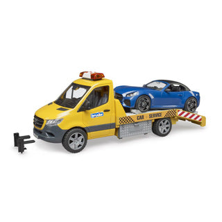 Bruder mercedes benz transporter met roadster