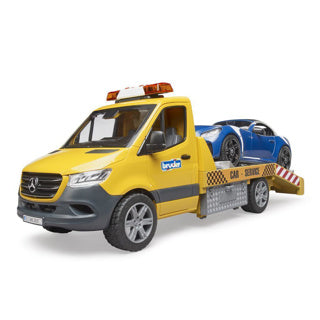 Load image into Gallery viewer, Bruder mercedes benz transporter met roadster
