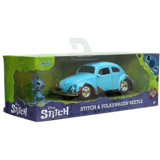 Stitch met volkswagen beetle die cast 1:32