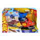 Hot wheels city - ultieme dubbele draak transportvoertuig en 2 speelgoedauto's