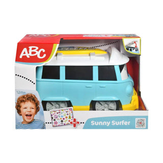 Load image into Gallery viewer, Bus dickie sunny surfer bus 25 cm met stickers | 2 stuks

