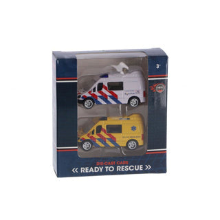 Load image into Gallery viewer, Rapid wheels diecast hulpdienstvoertuig 2 stuks assorti
