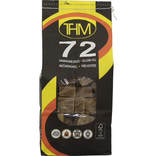 Fire-up thm aanmaakblokjes bruin zak a 72st