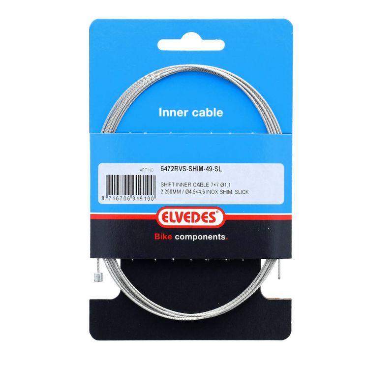 Load image into Gallery viewer, Elvedes schakel binnenk 2250mm RVS N-nip. 6472RVS-SHIM-49-SL
