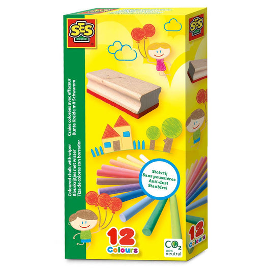 Ses creative ses kleurkrijtjes met wisser