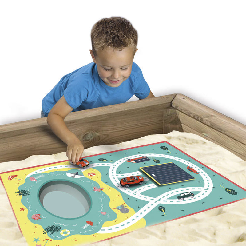 Load image into Gallery viewer, Ses zand speelmat water en wegen
