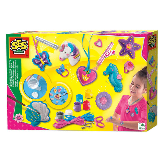 Ses gips gieten en schilderen - sieraden