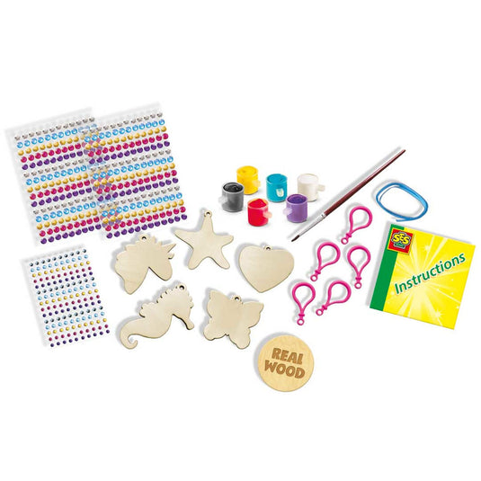 Ses creative ses diamond painting - houten sleutelhangers