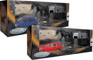 Bongers speelgoed auto met paardentrailer en paard