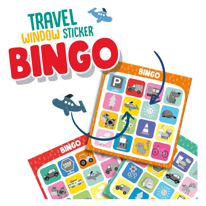 Load image into Gallery viewer, Ses reisspel raamsticker bingo
