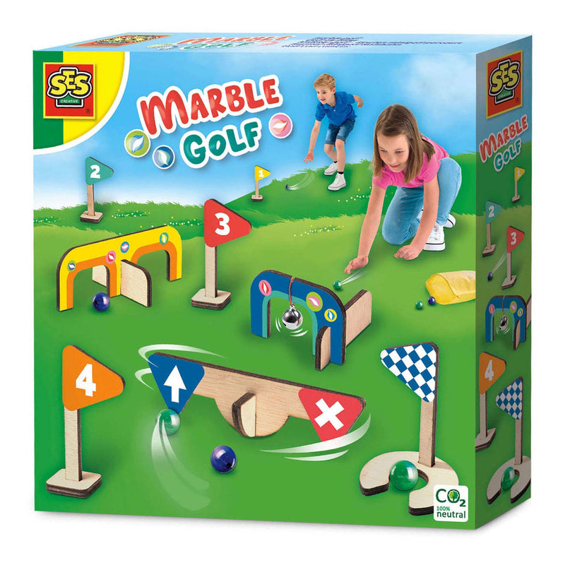 Load image into Gallery viewer, Ses knikker golf - houten minigolf parcours
