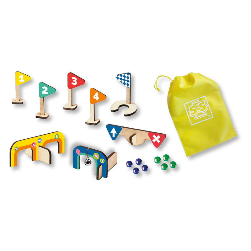 Load image into Gallery viewer, Ses knikker golf - houten minigolf parcours
