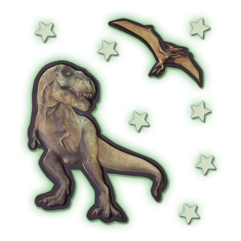 Load image into Gallery viewer, SES Mega Glowing T-Rex World Muurstickers
