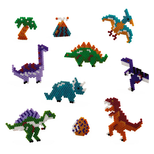 Ses strijkkralen - dino wereld
