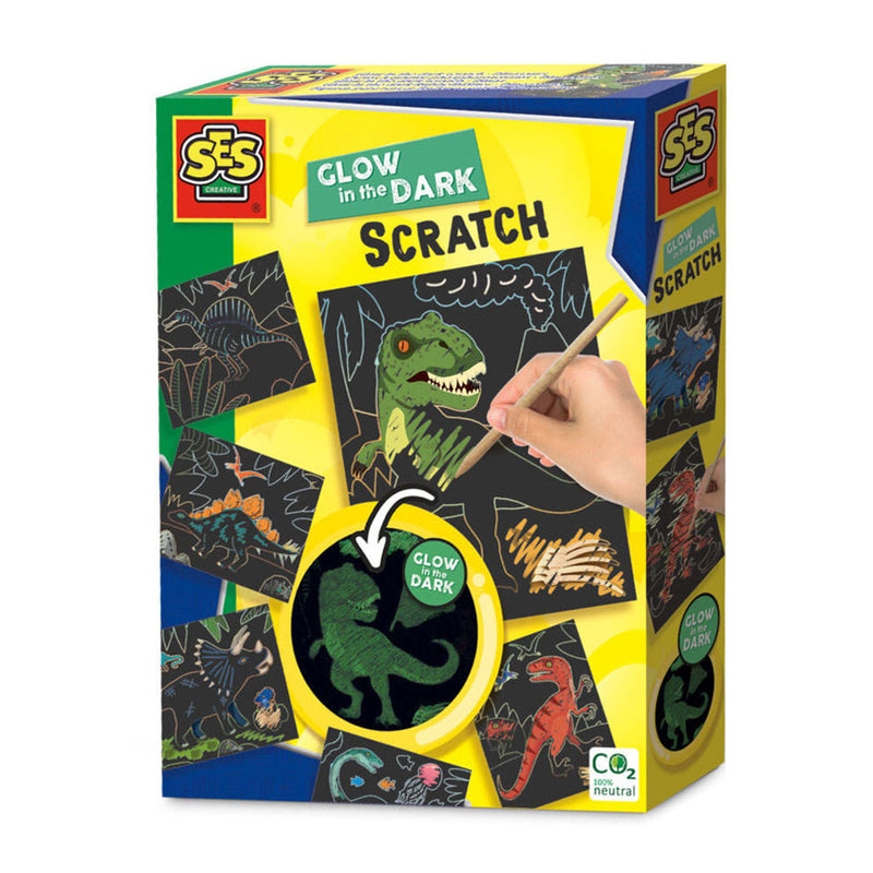Load image into Gallery viewer, Ses creative ses glow in the dark scratch - dino's
