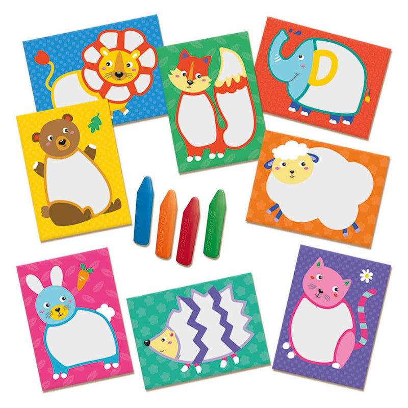 Load image into Gallery viewer, Ses my first - krijtjes dieren kaarten
