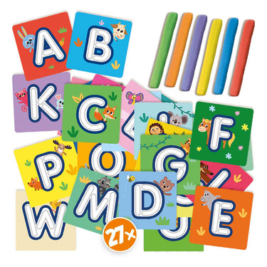 Ses ik leer het alfabet kleien - 6 kleuren klei