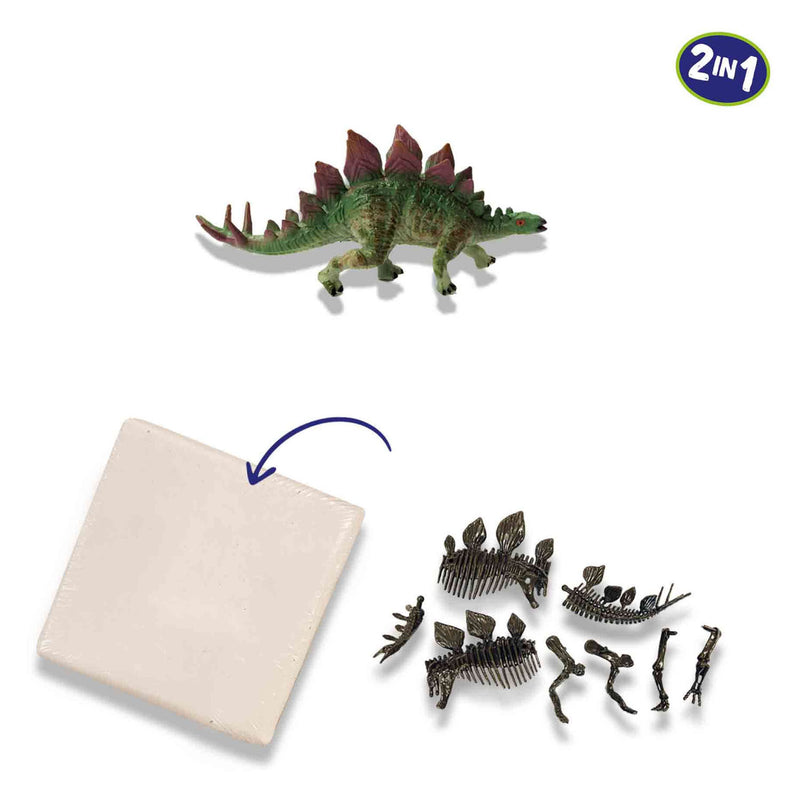 Load image into Gallery viewer, Ses creative ses explore dino en skelet opgraven 2in1- stegosaurus
