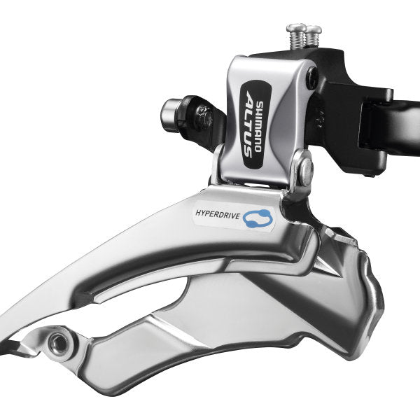 Shimano voorderailleur 3 x 7 8-speed altus fd-m313 down swing dual pull met hoge klem 42-48t (66-69°)