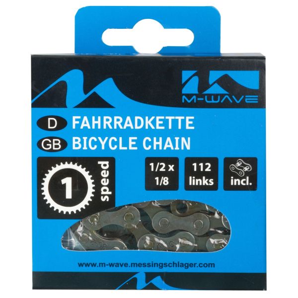 Load image into Gallery viewer, M-Wave Ketting single speed, 1 2x1 8 112L grijs bruin (hangverpakking)
