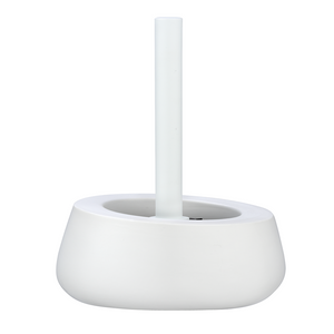 Wenko toiletborstelhouder badi mat wit keramiek met siliconen borstelkop - toiletborstel met houder - wc borstel met houder vrijstaand