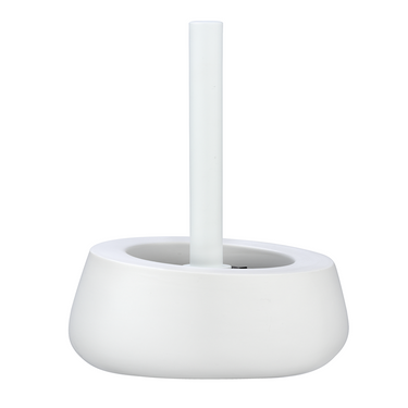 Wenko toiletborstelhouder badi mat wit keramiek met siliconen borstelkop - toiletborstel met houder - wc borstel met houder vrijstaand