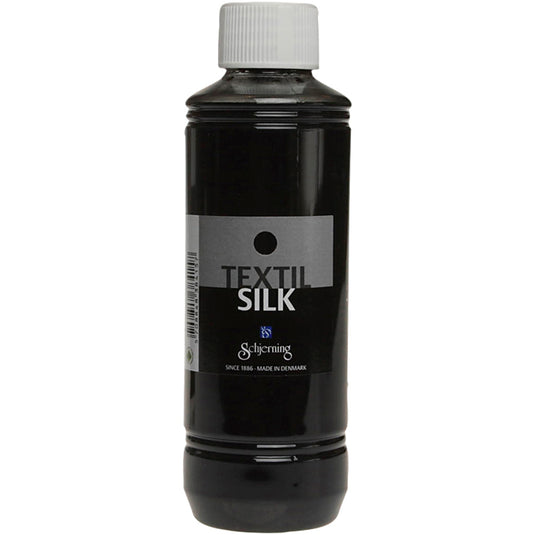 Schjerning zijdeverf es silk, diep zwart, 250 ml 1 fles