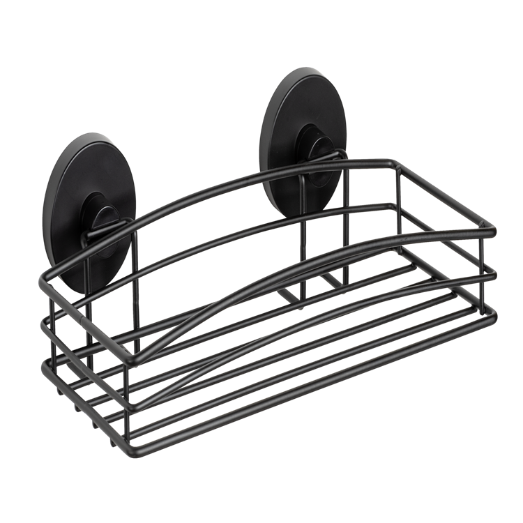 Load image into Gallery viewer, Wenko vacuum-loc doucherek mat zwart 26x15cm - douchemand - bevestigen zonder boren
