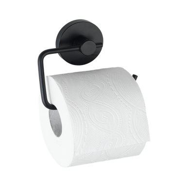 Wenko vacuum-loc toiletrolhouder milazzo mat zwart - wc rolhouder - bevestigen zonder boren