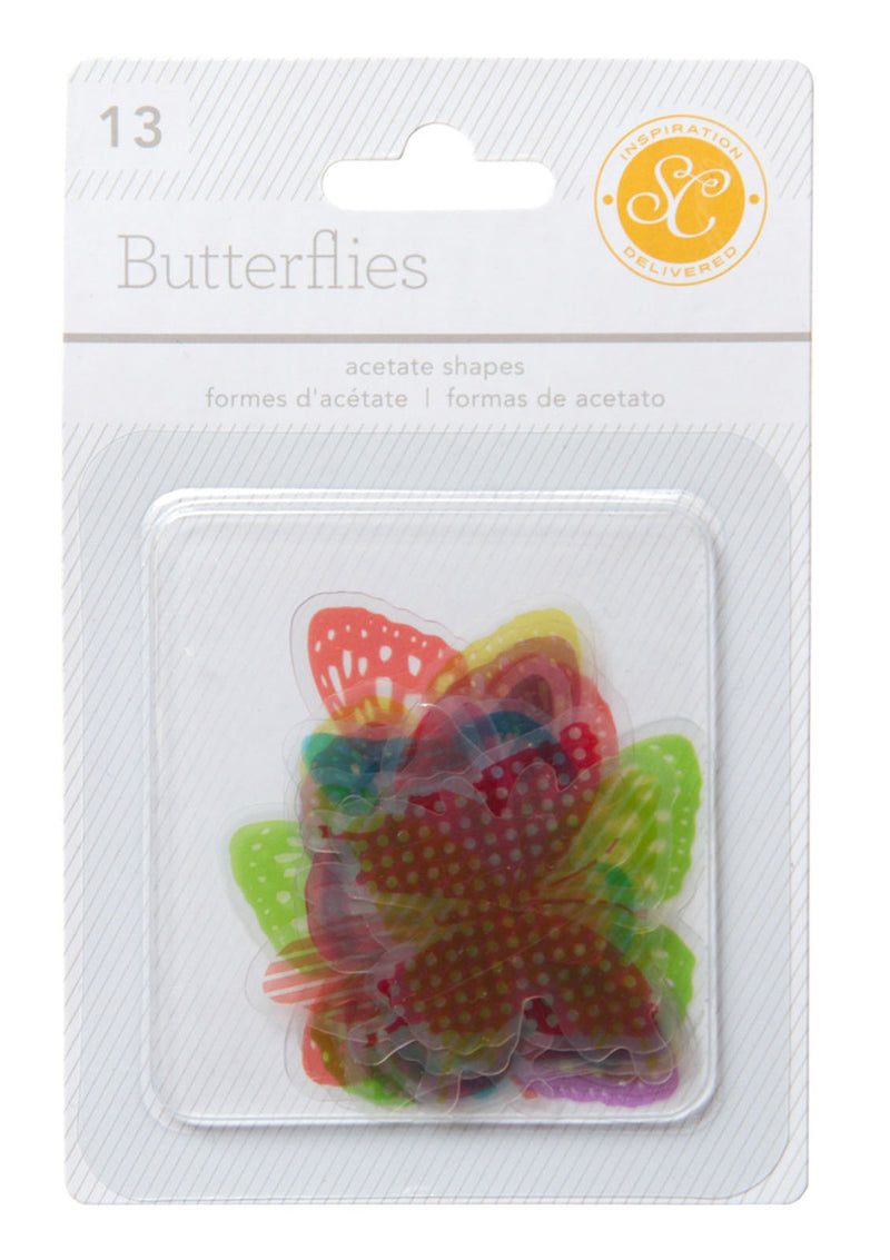 Load image into Gallery viewer, American crafts • embellishments lemonlush acetate shapes butterfly
