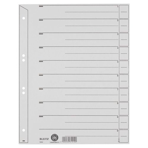 Tabbladen leitz 10 tabs grijs