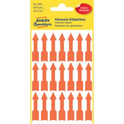 Markeerstiften avery zweckform rood pijlvorm 39 x 9 mm