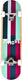 Stripes skateboard 79 x 19,7 cm paars grijs groen